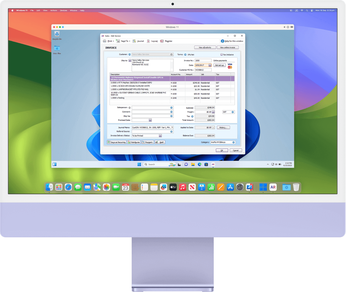 Parallels Desktop 20 在iMac 上运行